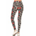 5-inch Long Yoga Style Banded Lined Puzzle Printed Knit Legging With High Waist