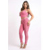Mineral Washed Crop Top And Leggings Set