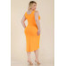 Plus Size Solid Wrap Front Tie Side Midi Dress