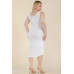 Plus Size Solid Wrap Front Tie Side Midi Dress