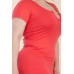 Plus Size Split Neck Bodycon Midi Dress
