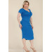 Plus Size Split Neck Bodycon Midi Dress