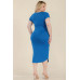 Plus Size Split Neck Bodycon Midi Dress