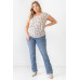 Plus Flower Print Ruched Top