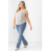Plus Flower Print Ruched Top