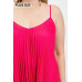 Pleated Tank Top With Adjustable Strap