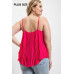 Pleated Tank Top With Adjustable Strap