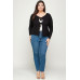 Solid Ribbed Pointelle Cardigan