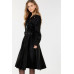 Waist Belt Tacked Faux Suede Coat Solid Coat