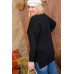 Plus Size V Neck 3/4 Sleeve Side Slit Hi-lo Sweater