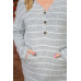 Brushed Hacci Two Tone Stripe Top