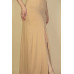 Plus Size Plunge Neck Thigh Split Maxi Dress