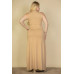 Plus Size Plunge Neck Thigh Split Maxi Dress