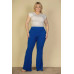 Plus Size Bubble Fabric Flare Pants