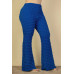 Plus Size Bubble Fabric Flare Pants