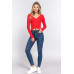 V-neck Shirring Tie Detail Sweater