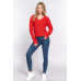 Dolman Slv Strappy Open Back Sweater