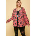 Plus Size Animal Printed Open Front Cropped Cardigan