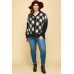 Plus Size Buffalo Plaid Knit Button Up Oversize Cardigan
