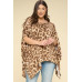 Animal Printed Rayon Span Poncho