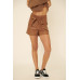 Faux leather shorts
