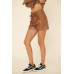 Faux leather shorts