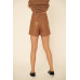 Faux leather shorts