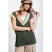 Multi Color Knitted Sweater Vest