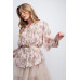 3/4 Sleeves Crepe Button Down Printed Top