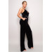 Samba Rhinestone Belt Velvet Jumpsuit