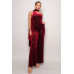 Scarf Top Glitter Velvet Jumpsuit