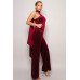 Scarf Top Glitter Velvet Jumpsuit