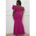 Mesh Tulle Shoulder Plus Size Maxi Dress