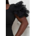 Mesh Tulle Shoulder Plus Size Maxi Dress