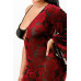 Velvet Flocking Jumpsuit/bell Sleeve