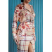 Satin Blouse With Skirt Set