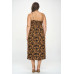 Plus Botanical Print Front Tie Maxi Dress
