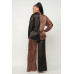 Half Animal Print And Half Solid Top And Pants Set
