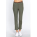 Cotton-span Twill Belted Long Pants