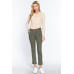 Cotton-span Twill Belted Long Pants