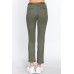 Cotton-span Twill Belted Long Pants