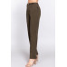 Straight Fit Twill Long Pants
