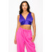 Smock V-neck Satin Bra Top