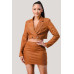 Diagonal Bralette With Cropped Blazer Jacket & Mini Skirt 3pcs Sets
