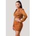 Diagonal Bralette With Cropped Blazer Jacket & Mini Skirt 3pcs Sets