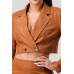 Diagonal Bralette With Cropped Blazer Jacket & Mini Skirt 3pcs Sets