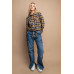 Tie Front Button Down Plaid Shirt With Front Pocket
