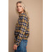Tie Front Button Down Plaid Shirt With Front Pocket
