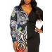 Animal Print Splice Dress With High-low Hem