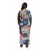 Animal Print Splice Dress With High-low Hem